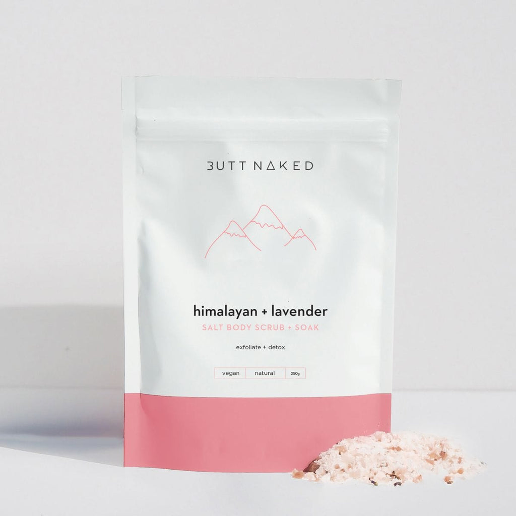 Butt Naked Exfoliant Himalayan & Lavender Salt Body Scrub & Soak