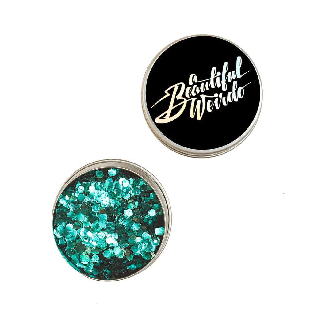 A Beautiful Weirdo Makeup Cosmic Siren Green Eco Glitter