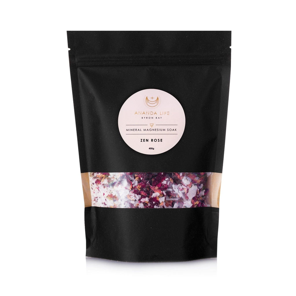 Ananda Life Bath Soak Zen Rose Mineral Magnesium Soak