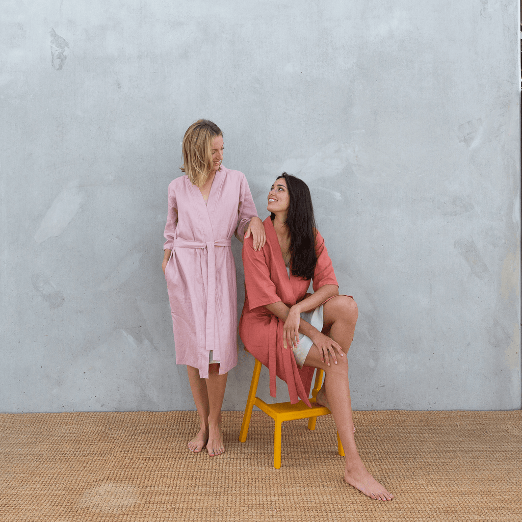 Bare Threads Robe Bare Threads - Linen Robe Terracotta